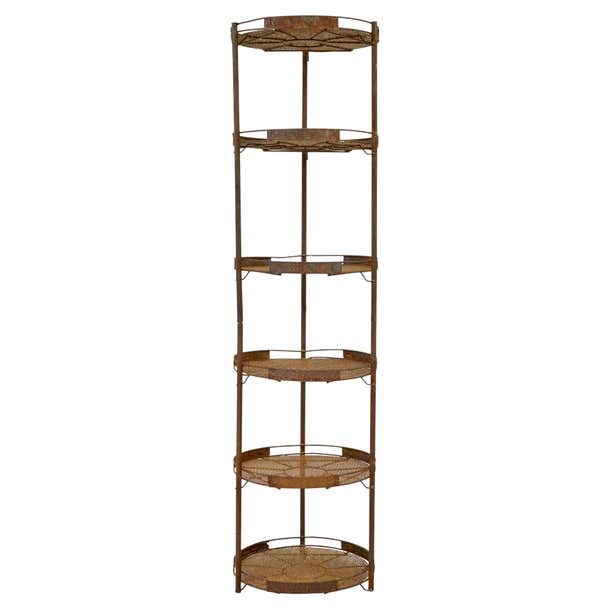 Early 20th century metal seed bulb rack for gardening For Sale at 1stDibs