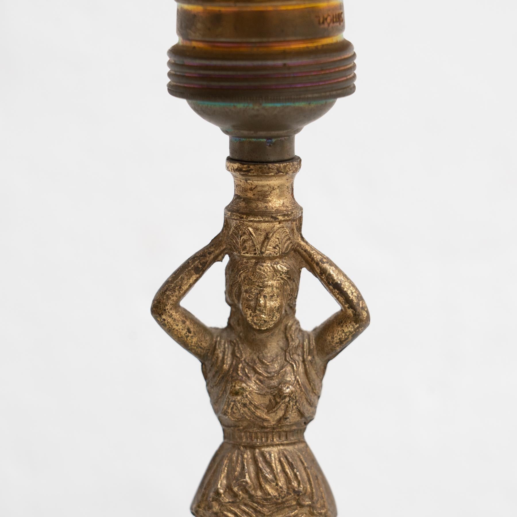 Early 20th Century Metal Table Lamp In Good Condition In Barcelona, ES