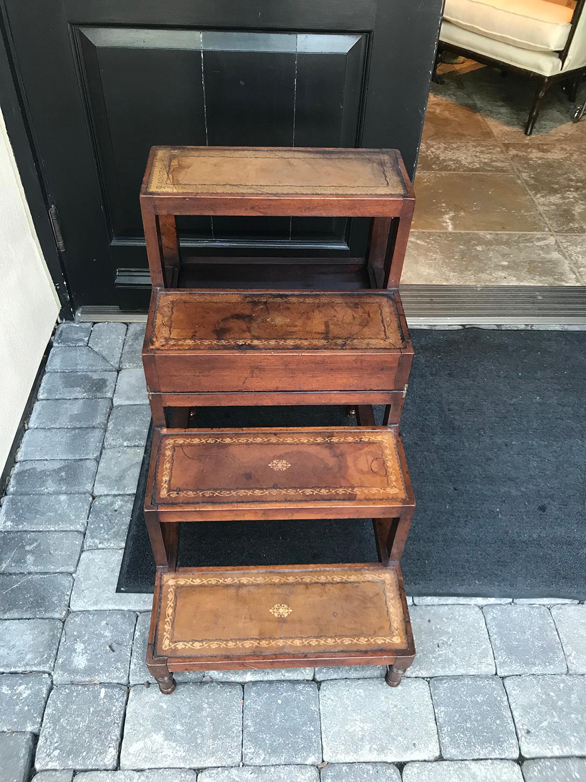 Early 20th Century Metamorphic English Library Steps 1