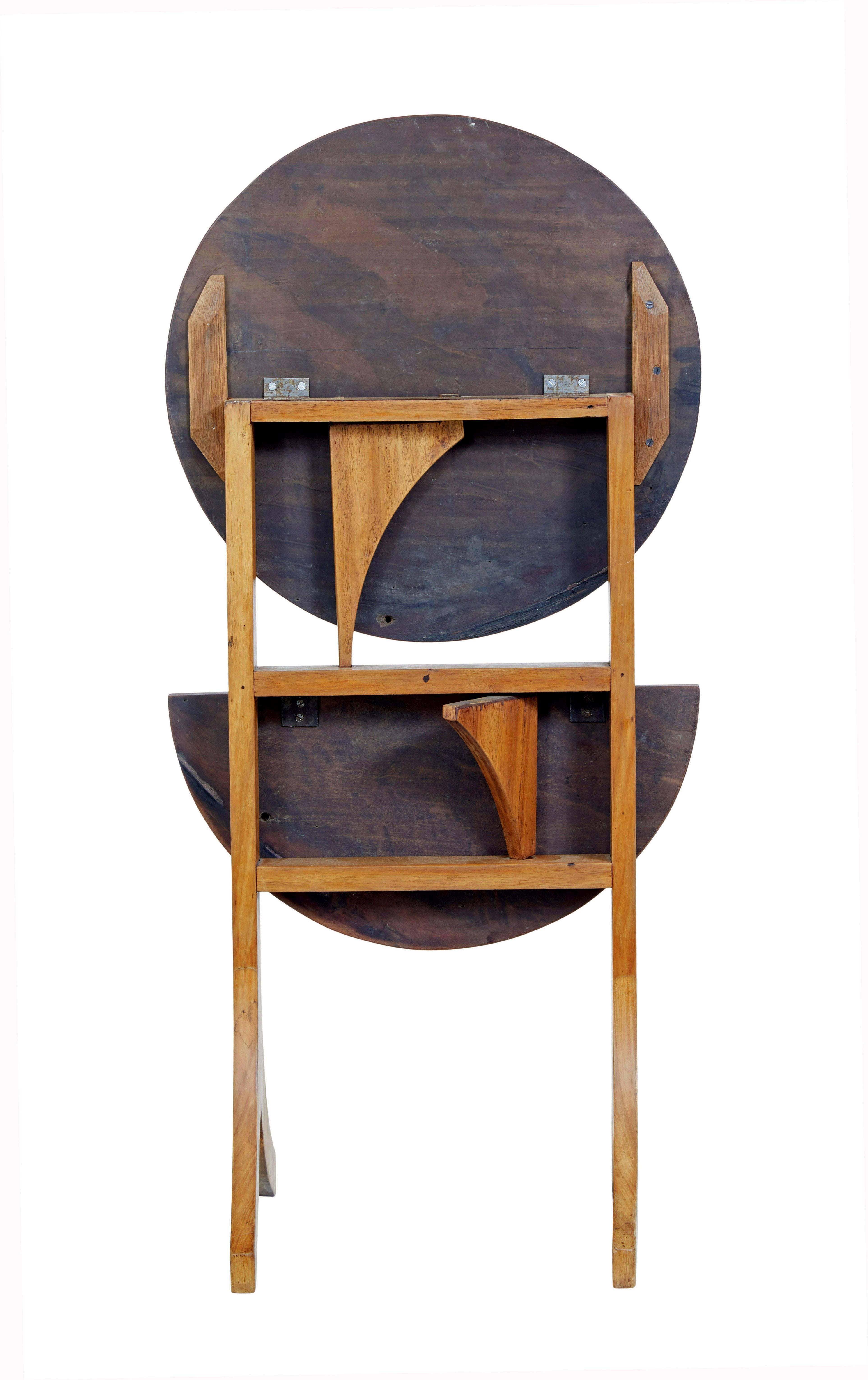 Swedish Early 20th century metamorphic mahogany occasional table For Sale
