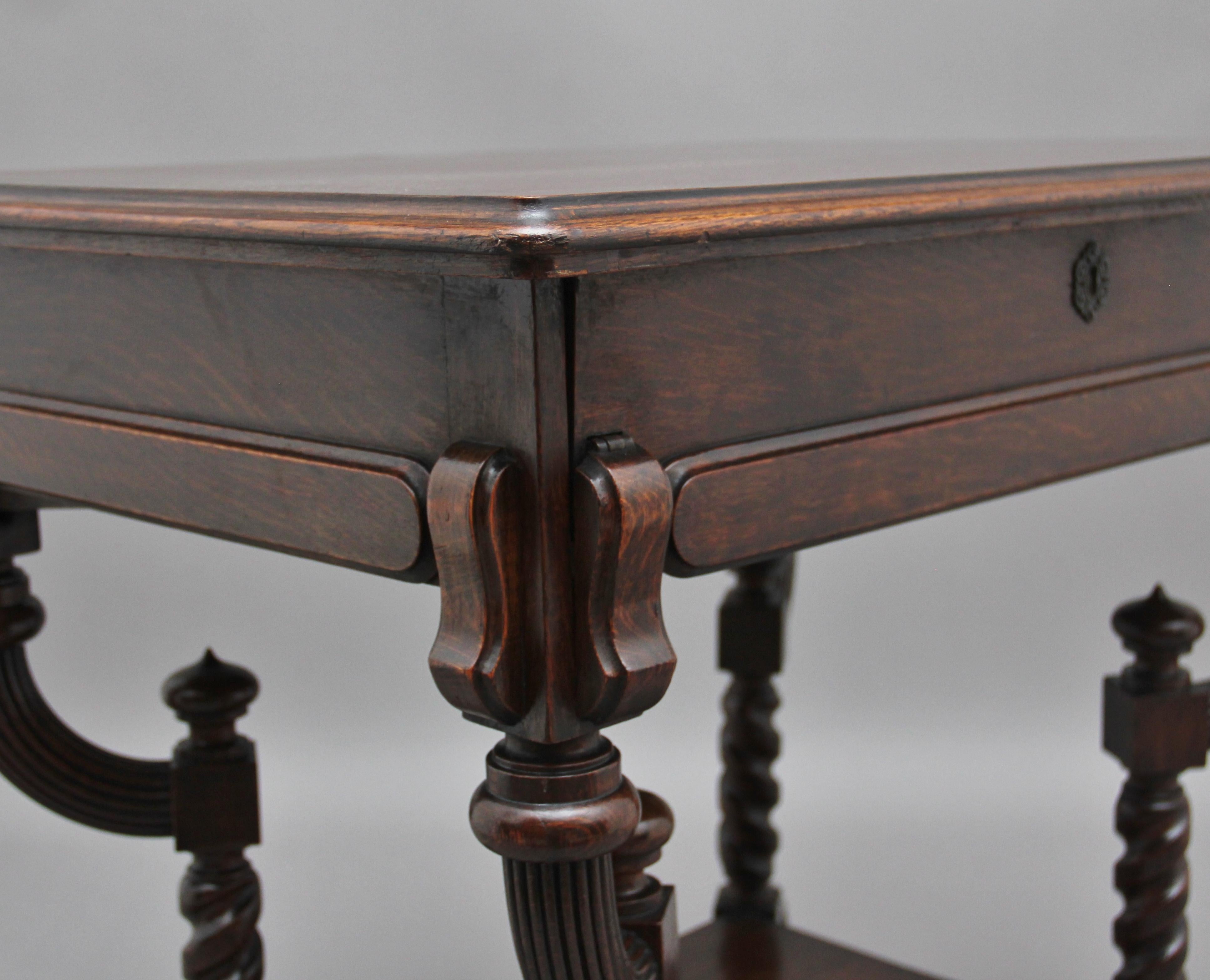 Early 20th Century Metamorphic Oak Desk For Sale 8
