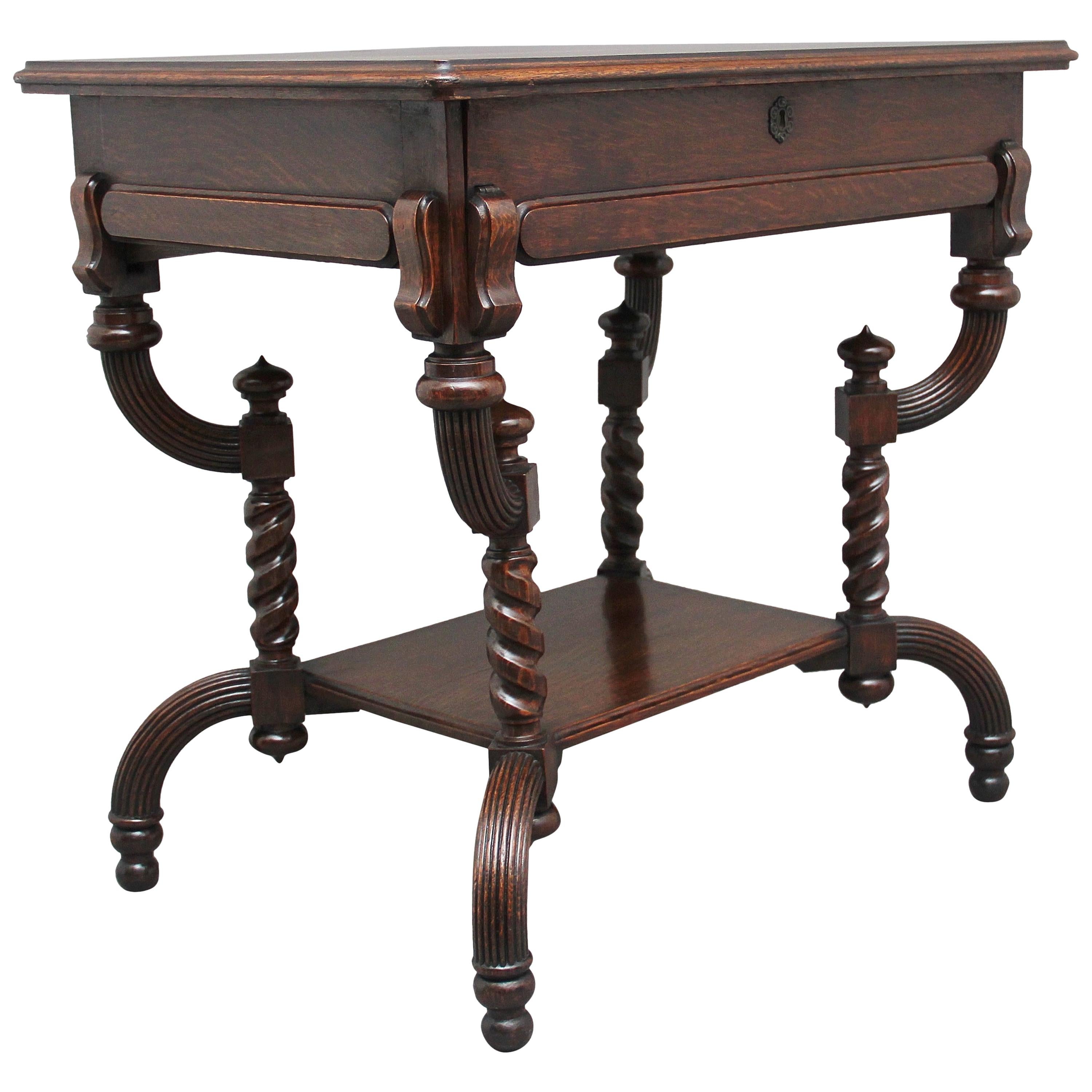 Early 20th Century Metamorphic Oak Desk For Sale