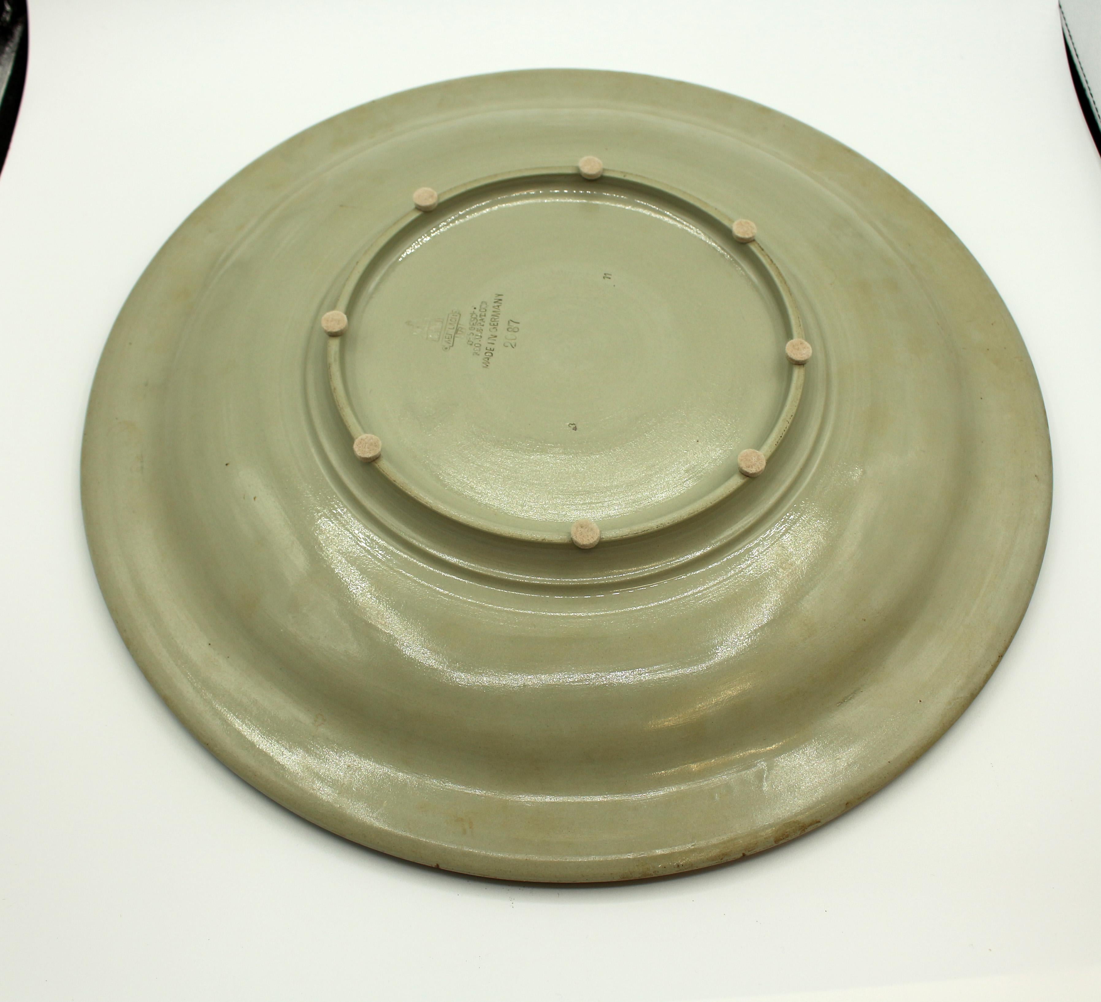 Early 20th Century Mettlach Stoneware Punch Bowl For Sale 2