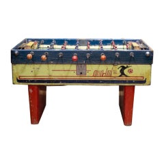 Early 20th Century Mexican Foosball Table with Metal Players, circa 1940