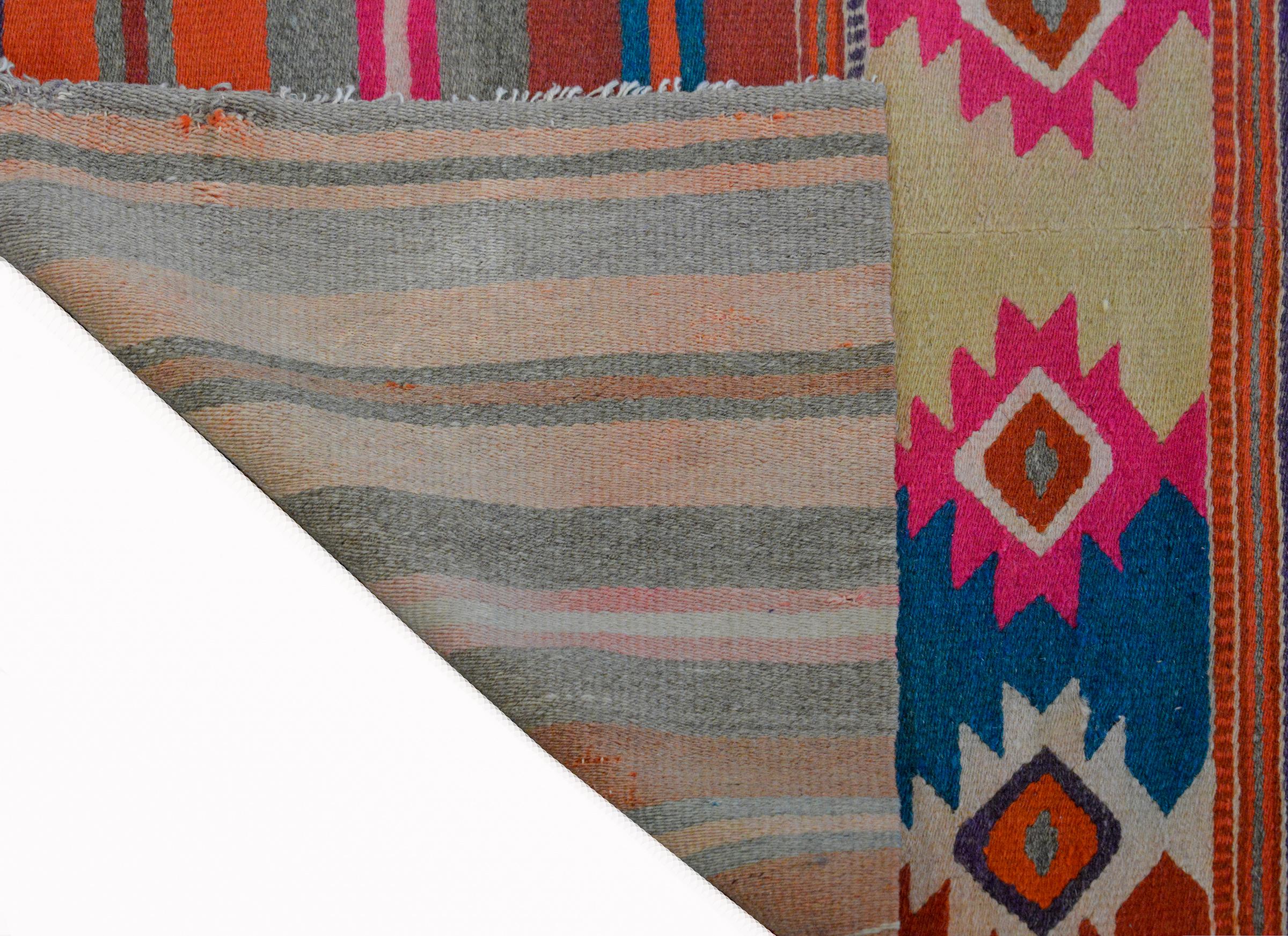 Late 20th Century Mexican Kilim Rug For Sale 5