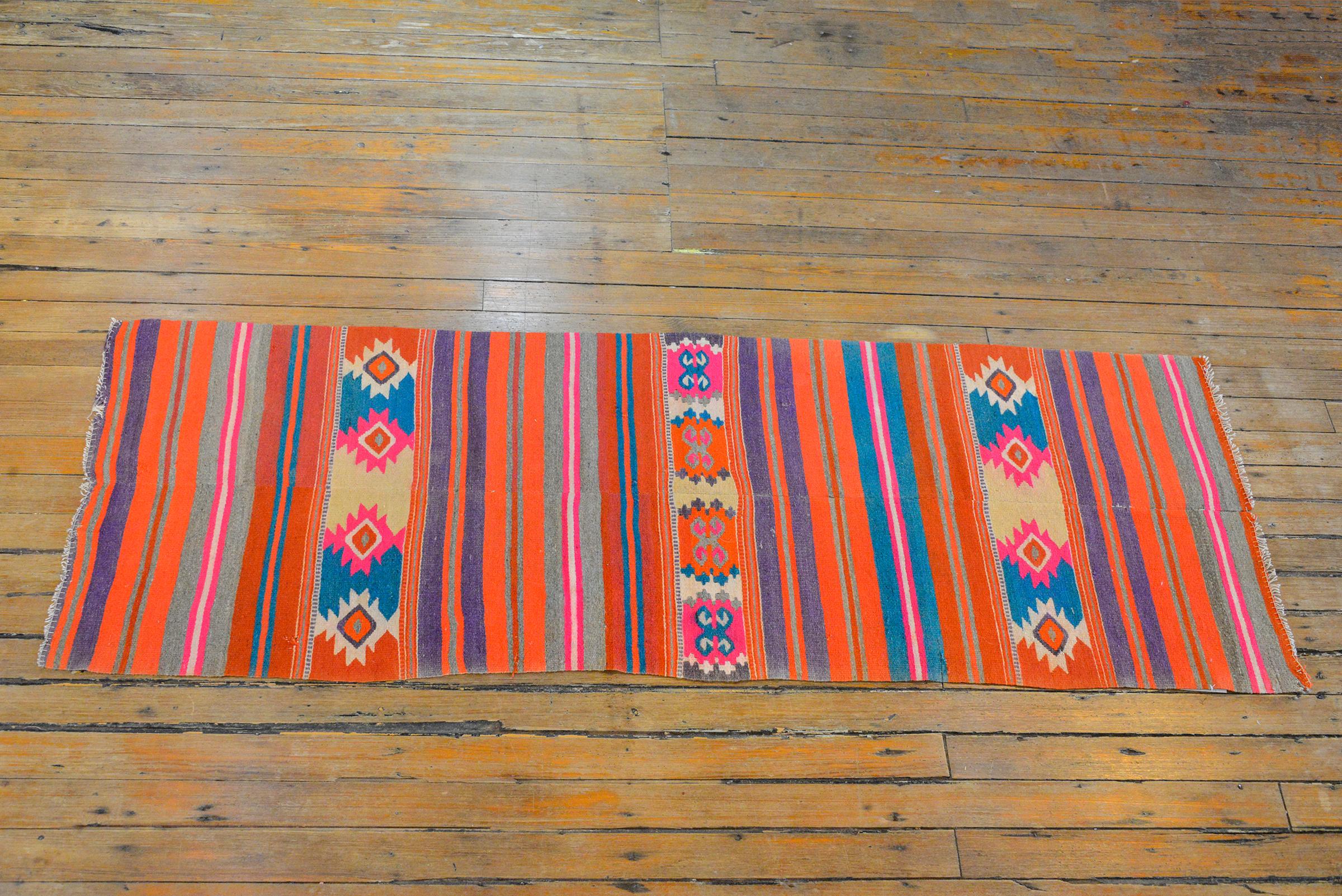 Late 20th Century Mexican Kilim Rug For Sale 6