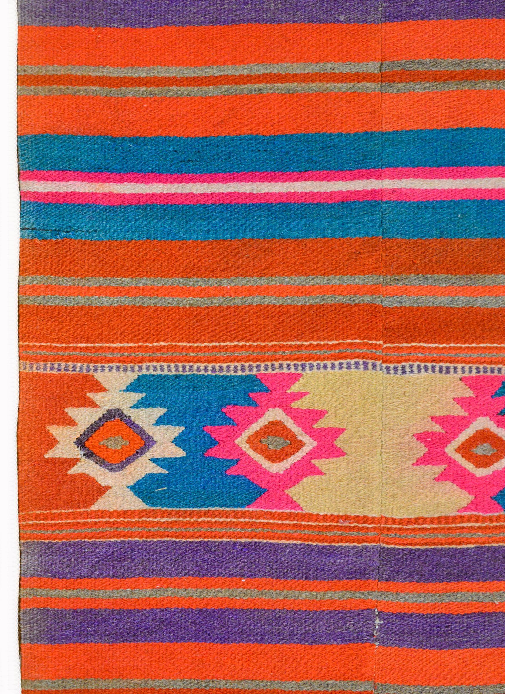 Late 20th Century Mexican Kilim Rug For Sale 1