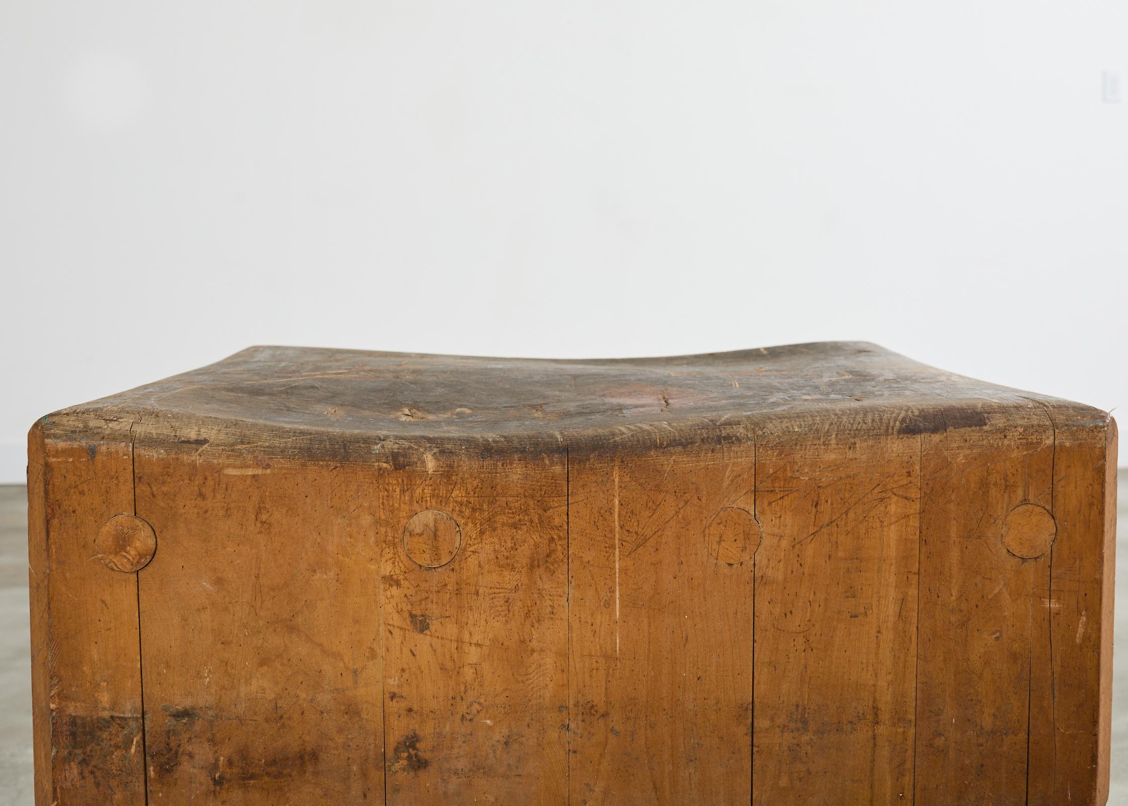 Early 20th Century Michigan Maple Butcher Block Table 6