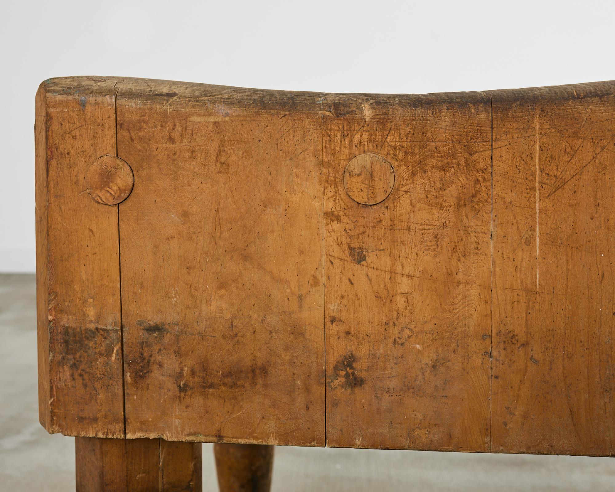 Early 20th Century Michigan Maple Butcher Block Table 7