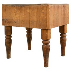 Used Early 20th Century Michigan Maple Butcher Block Table