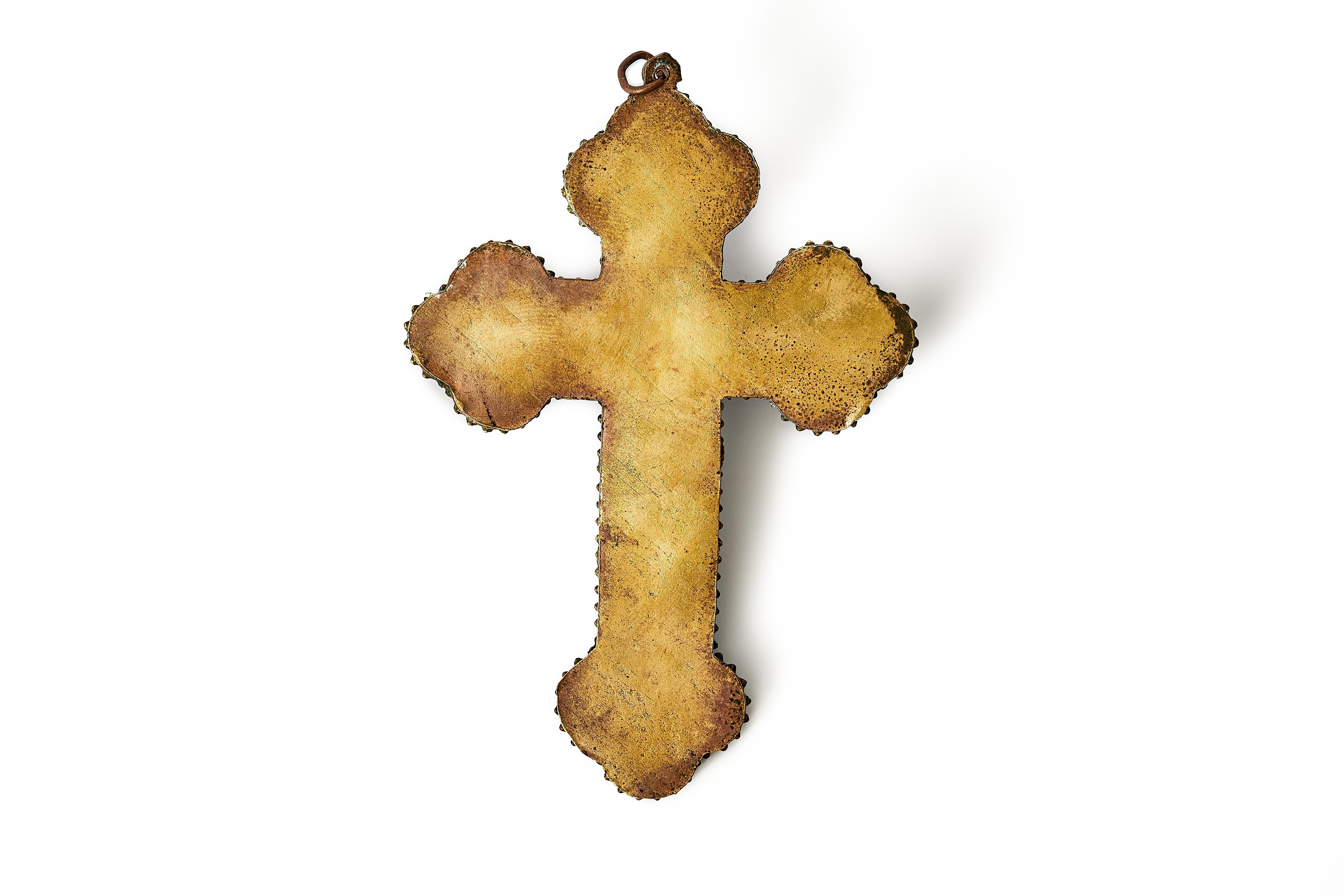 Early 20th Century Micro Mosaic Grand Tour Cross For Sale 1