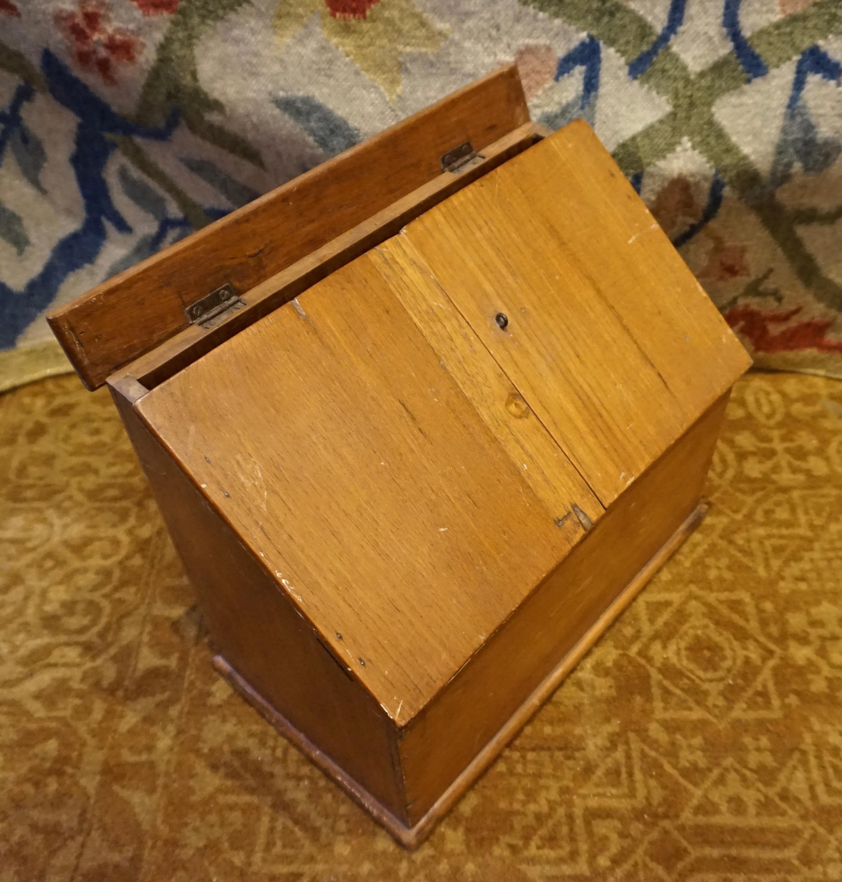Teak Early 20th Century Military Campaign Desk Correspondence Box