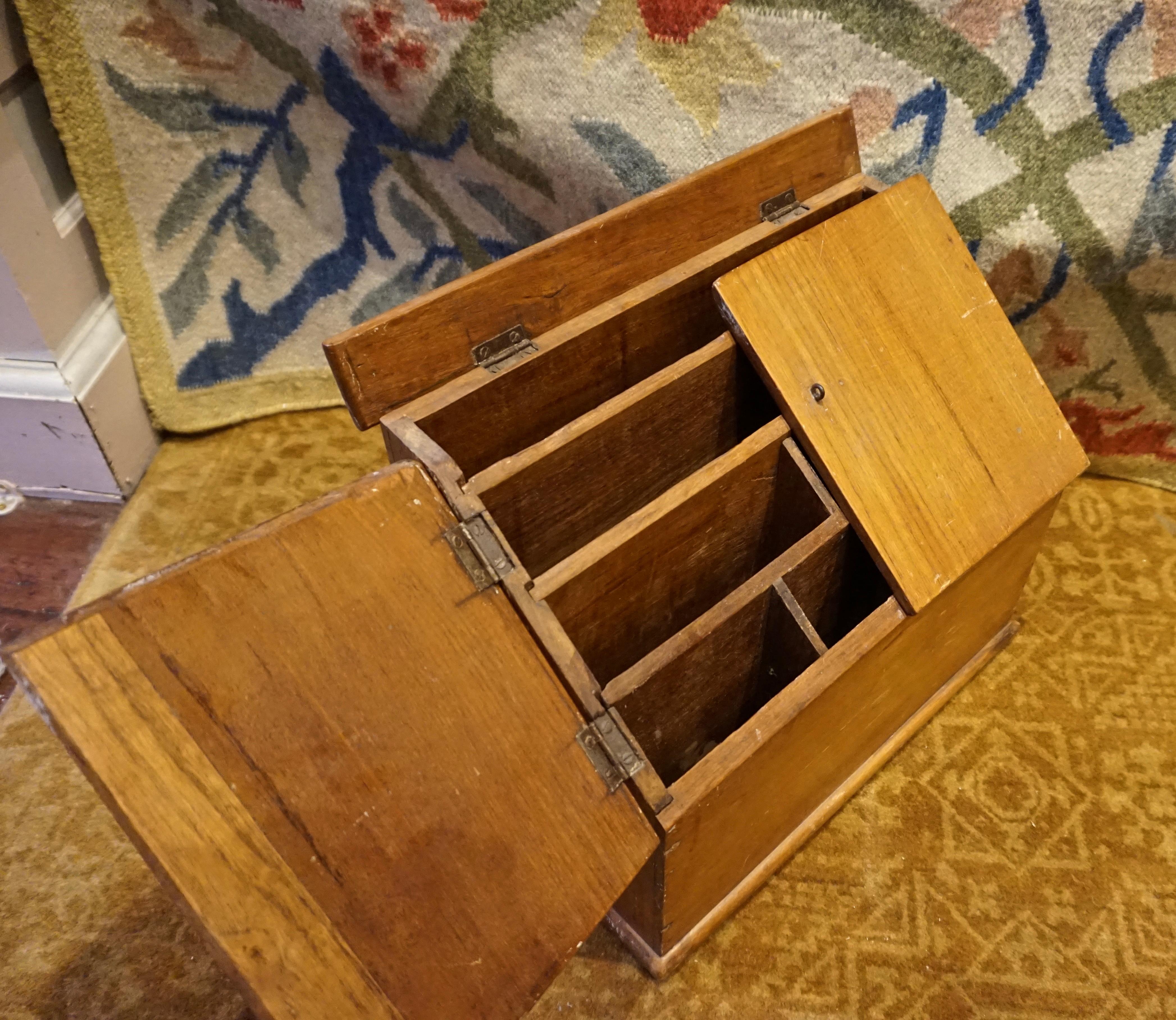 Early 20th Century Military Campaign Desk Correspondence Box 1