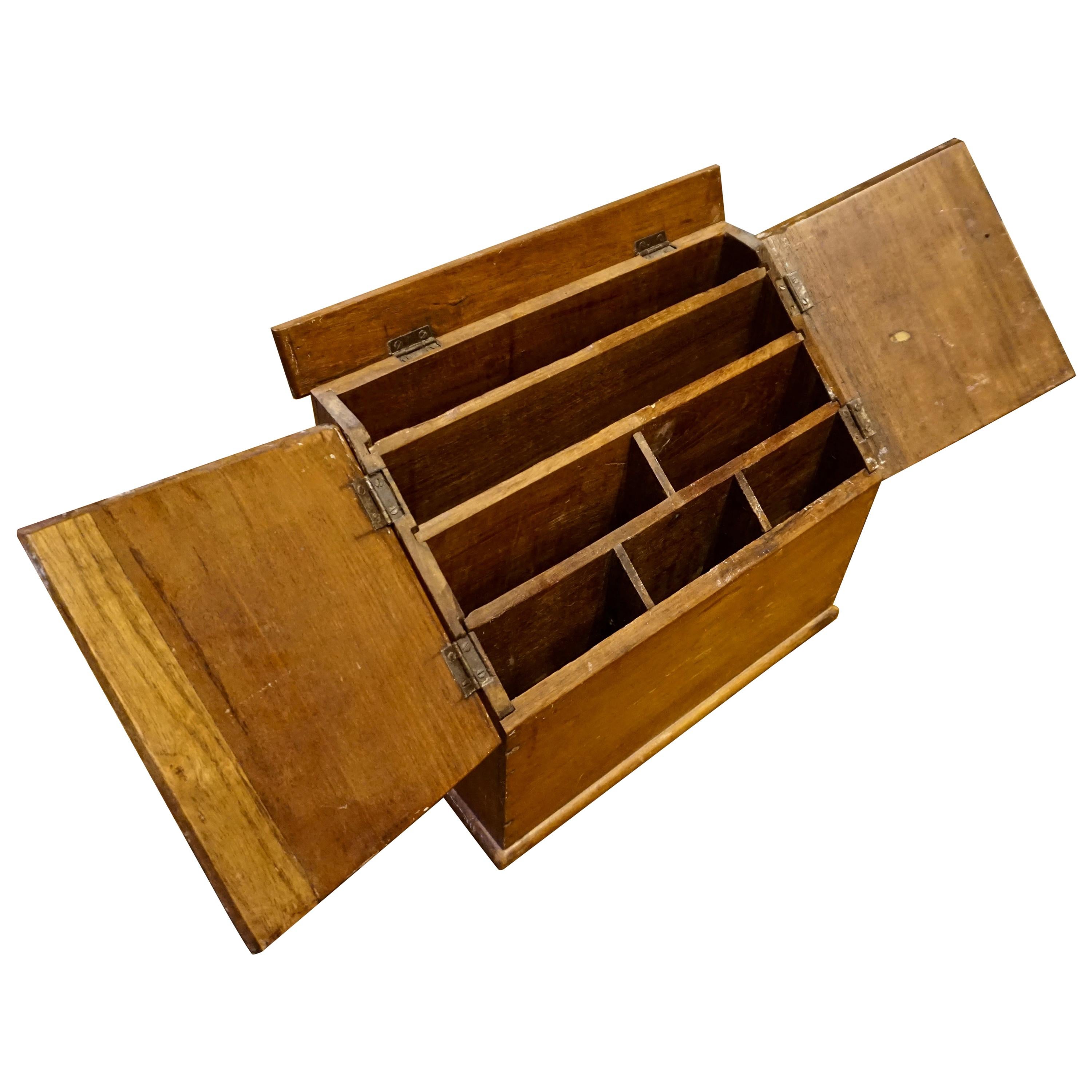 Early 20th Century Military Campaign Desk Correspondence Box