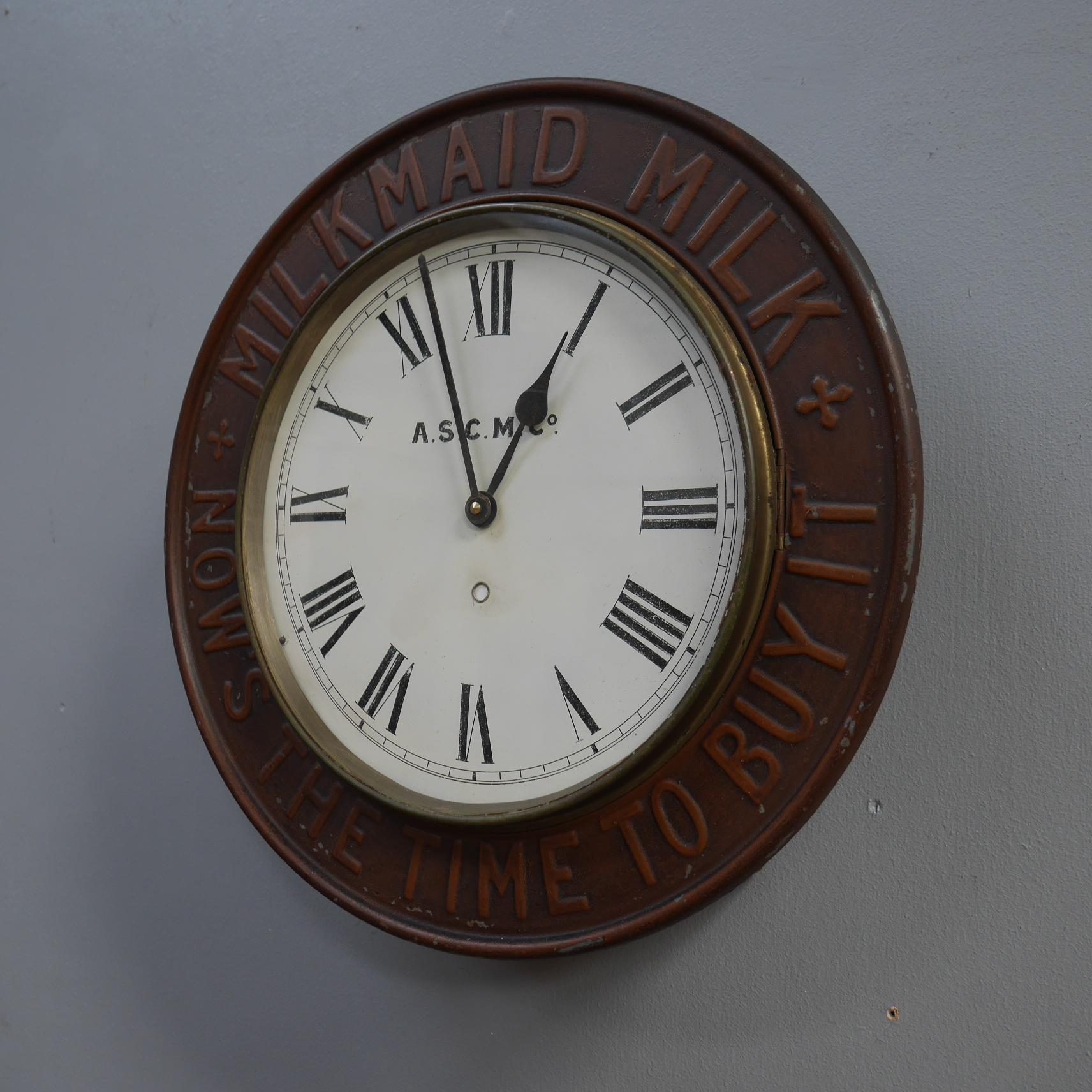 horloge publicitaire vintage