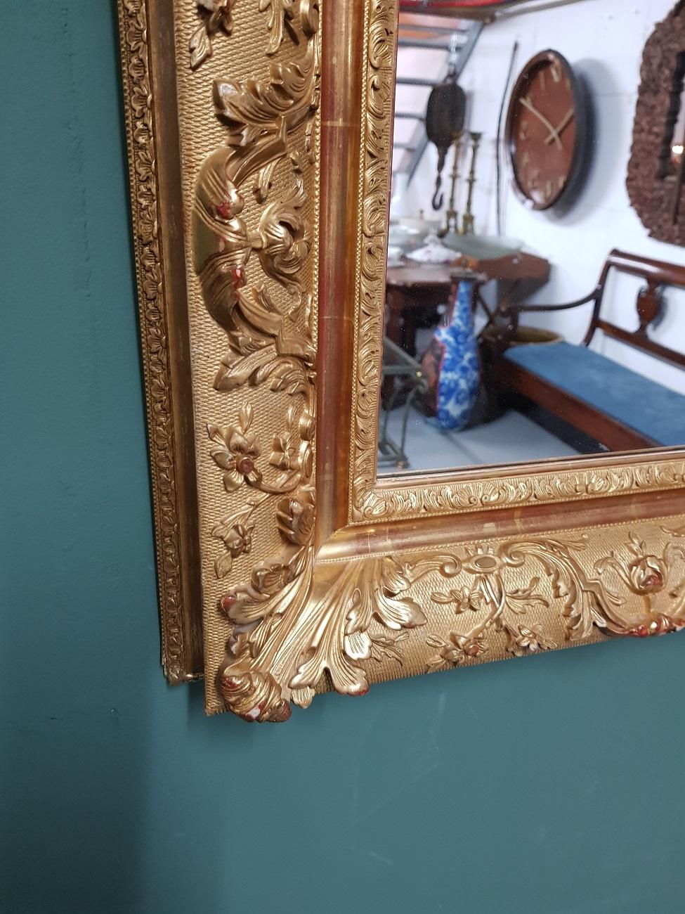 Dutch Early 20th Century Mirror in a Capital Gilded Frame For Sale