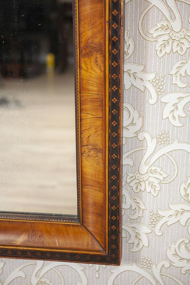 Early-20th Century Mirror in Frame Veneered with Walnut 2