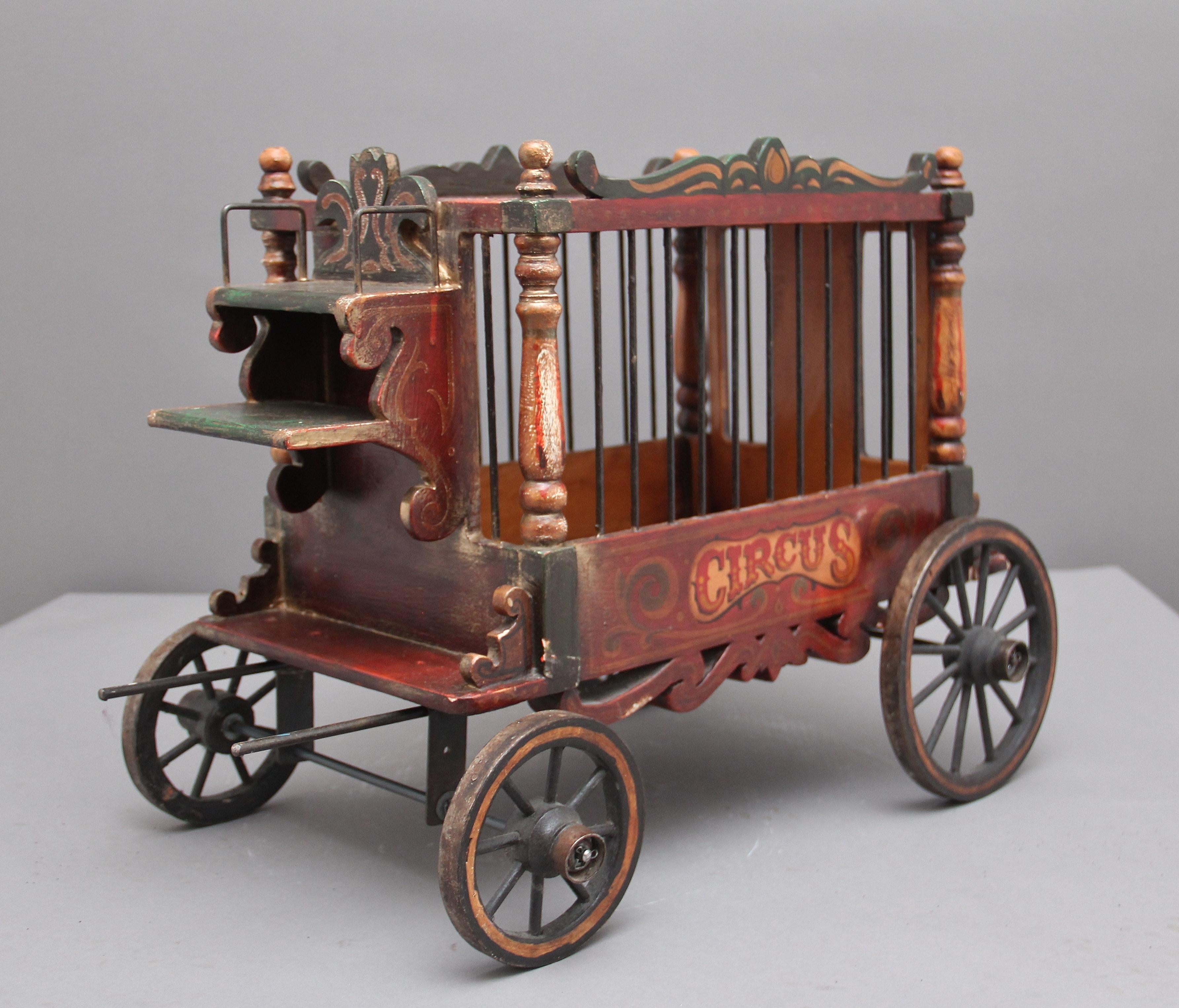Hardwood Early 20th Century Model of a Circus Wagon