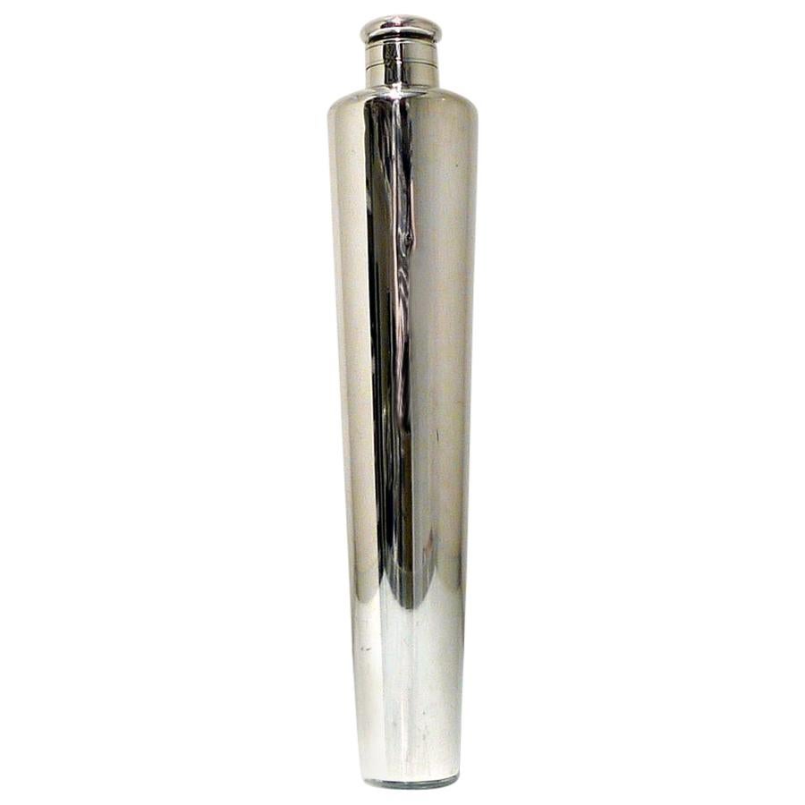 Early 20th Century Modern George V Sterling Silver Hunting Flask Sheffield, 1935 For Sale