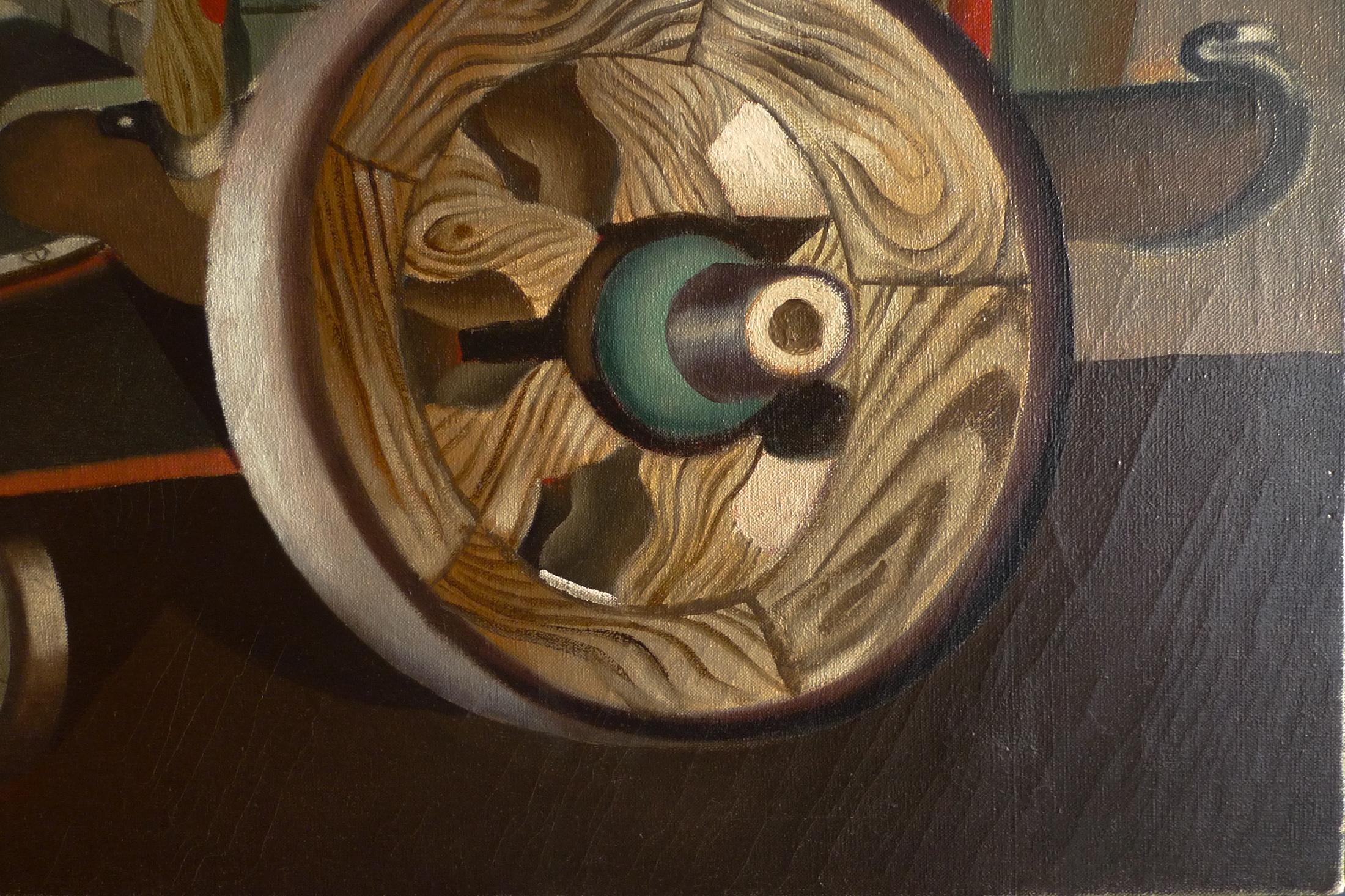 Pintura modernista al óleo sobre lienzo de principios del siglo XX por Géa Augsbourg, suizo 1932 Moderno de mediados de siglo