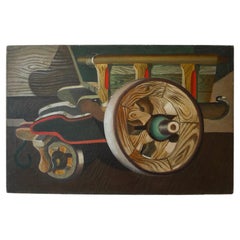 Pittura modernista a olio su tela dei primi del Novecento di Géa Augsbourg, Svizzera 1932