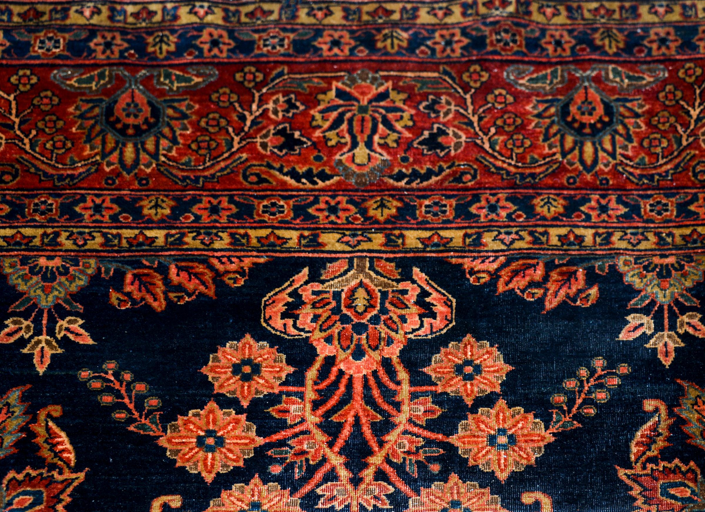 Hand-Knotted Early 20th Century Mohajeran Rug For Sale