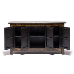 Early 20th Century Mongolian Floral Painted Coffer