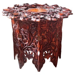 Early 20th Century Monumental Carved Chinese Art Nouveau Table