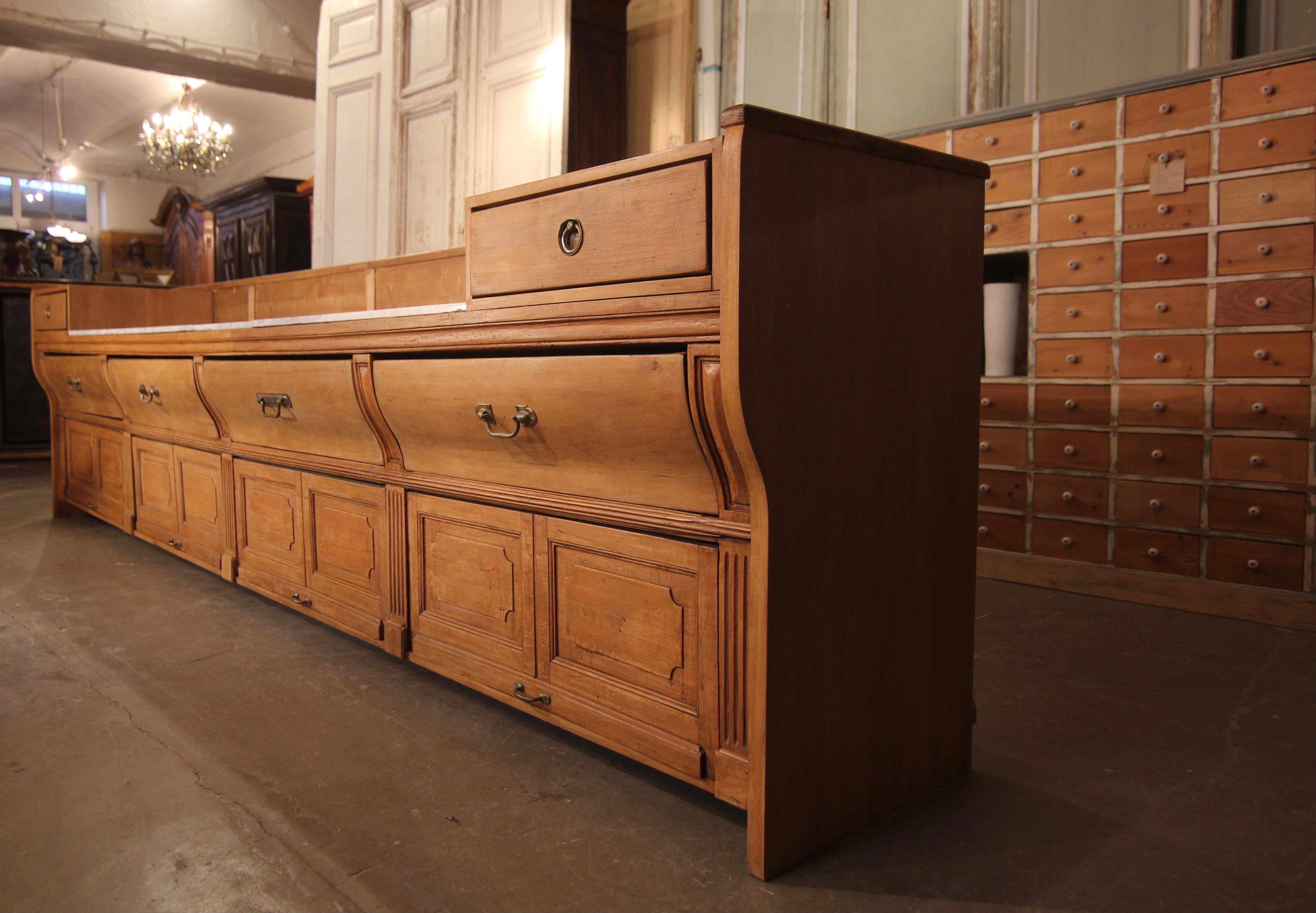 Early 20th Century Monumental French Bakery Counter or Sideboard In Good Condition In Dusseldorf, DE