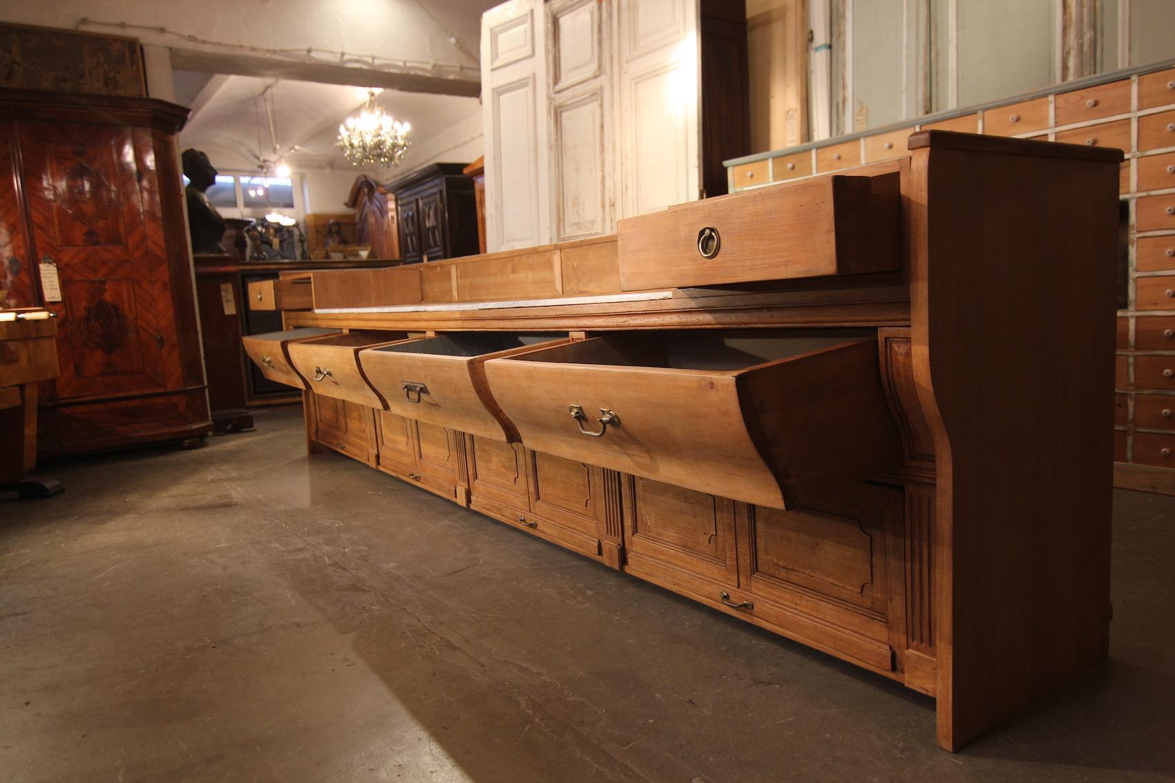 Early 20th Century Monumental French Bakery Counter or Sideboard 5