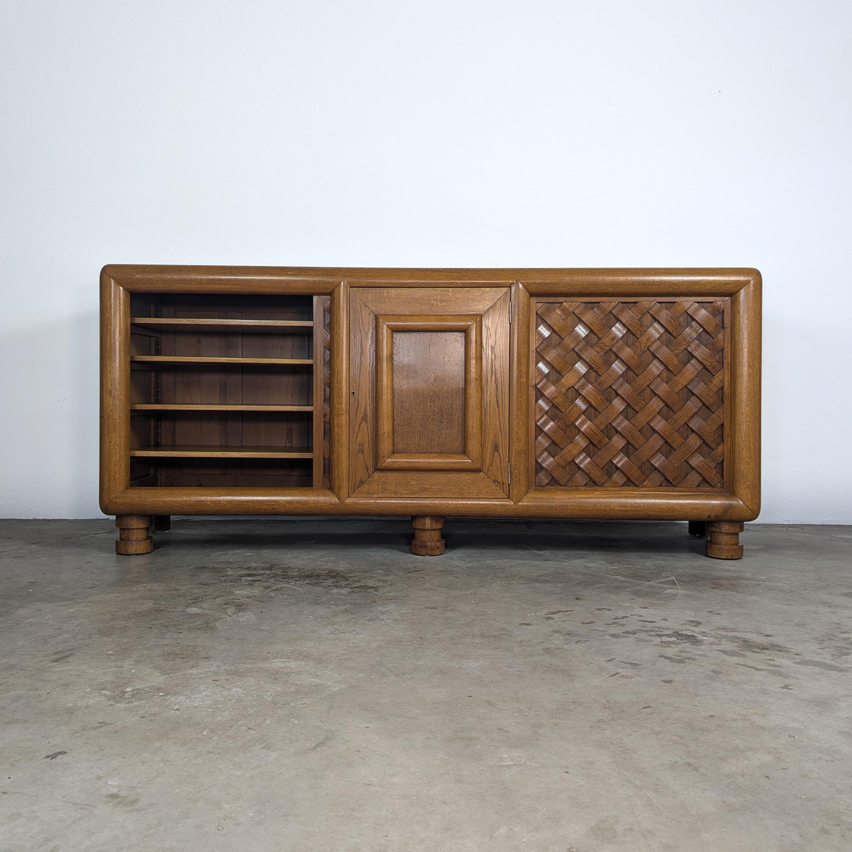 Art Déco Buffet/seduta monumentale in Oak francese dei primi del Novecento in vendita