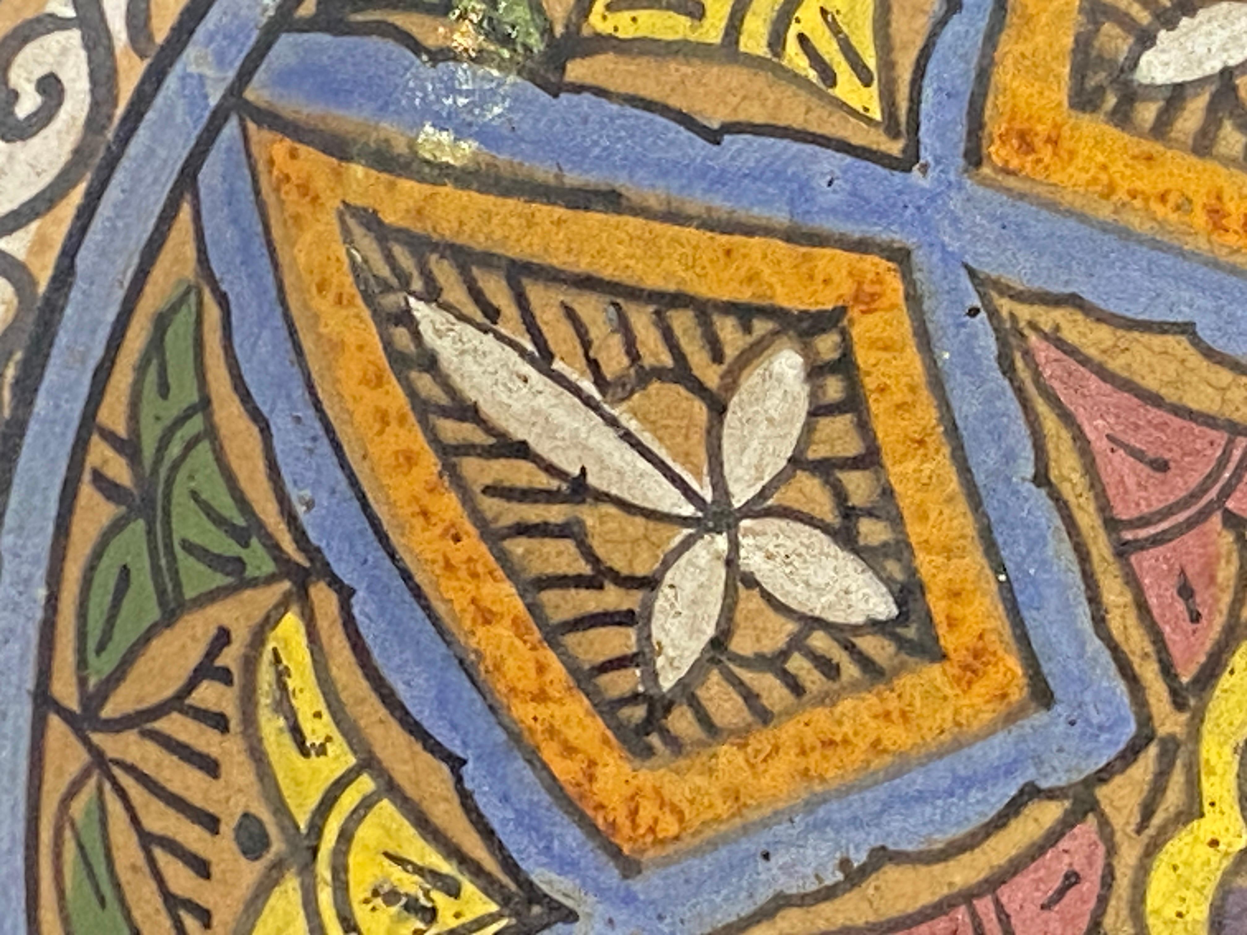 Anfang 20. Jahrhundert Marokko Fez Keramik Schale (Marokkanisch) im Angebot