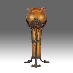 Early 20th Century Mounted "Art Nouveau Vase with Bronze Mounts" by Loetz
