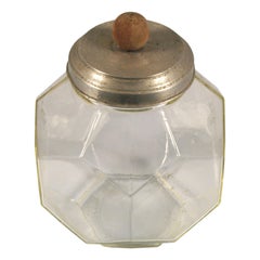 Early 20th Century Multifaceted Glass Jar Art Deco
