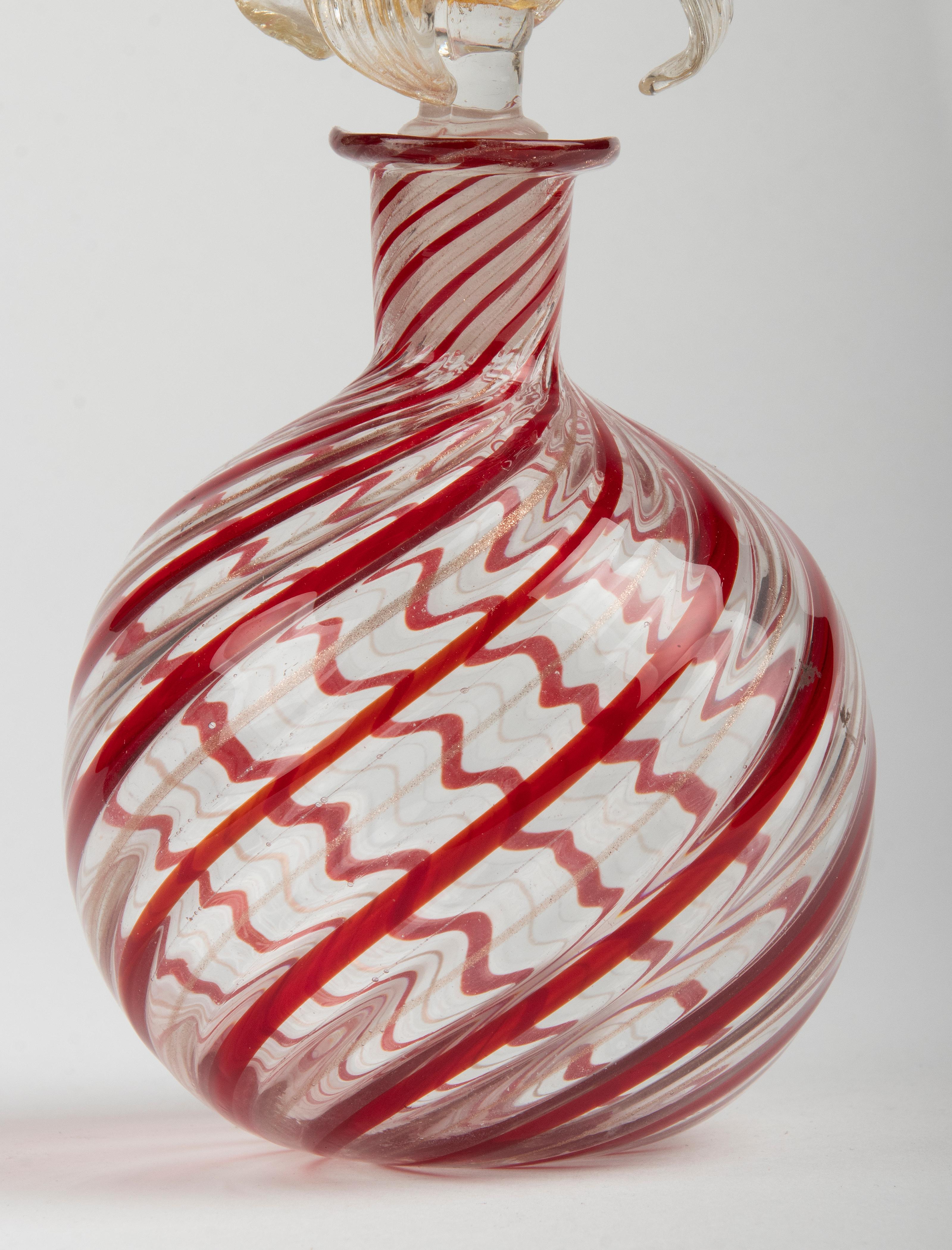Italian Early 20th Century Murano Glass Bottle