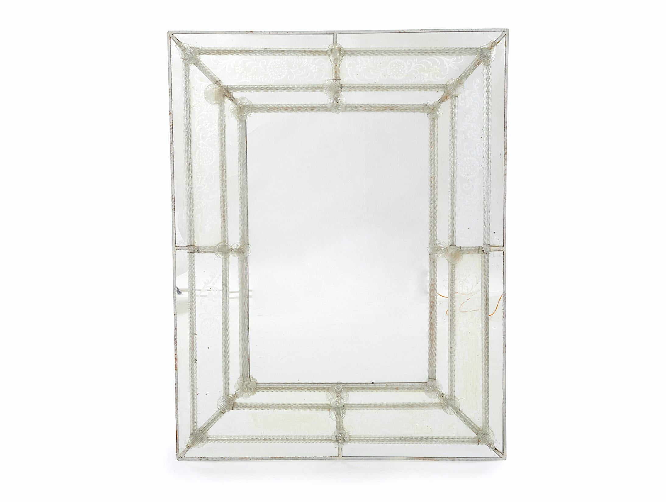 Early 20th Century Murano Glass Wall Mirror 1