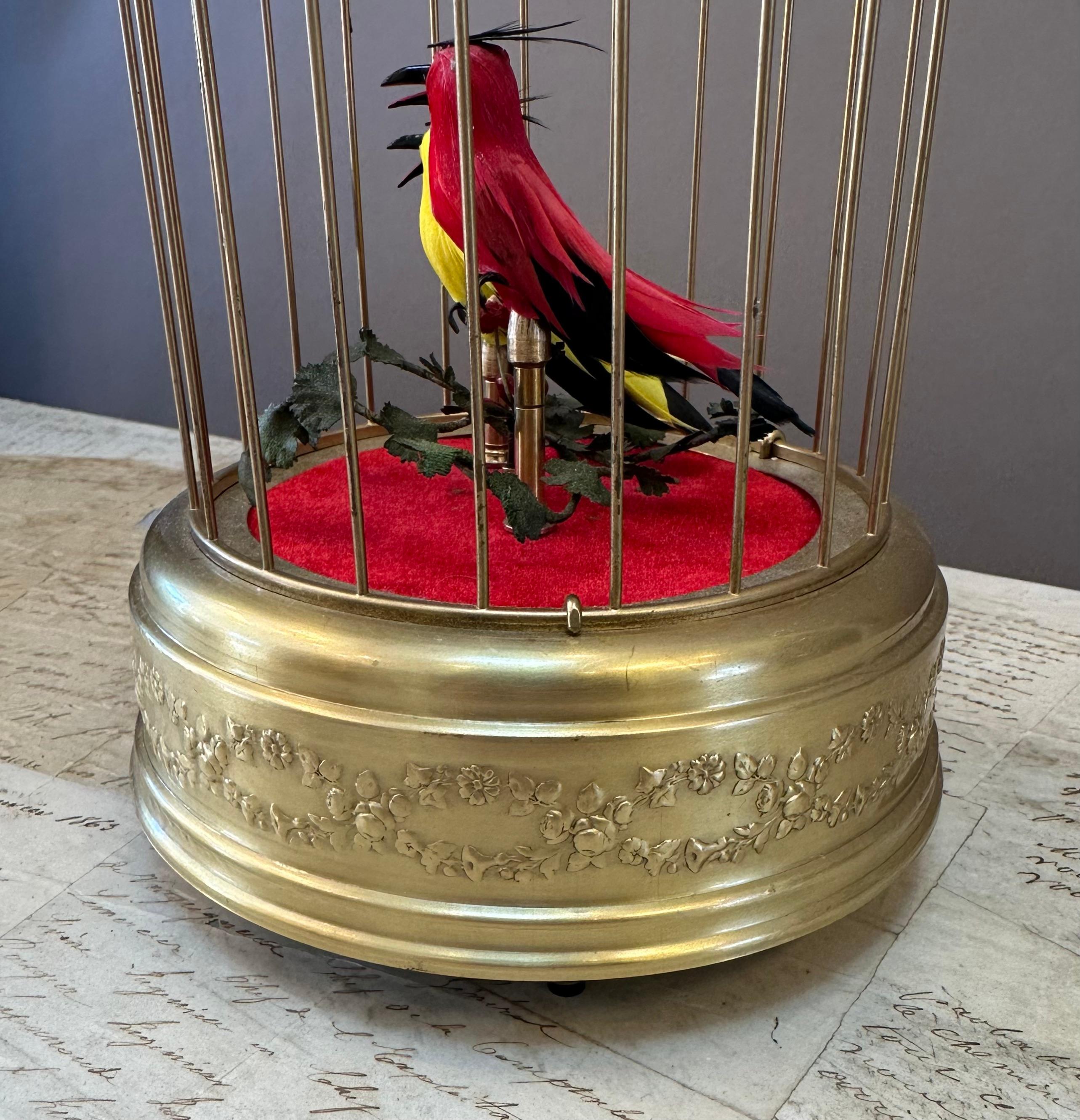 Metalwork Early 20th Century Musical Birds Automaton For Sale