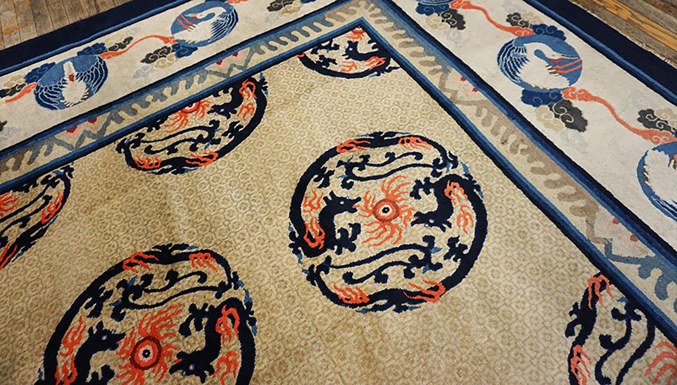 Early 20th Century N. Chinese Baotou Carpet 10'x 12' 3