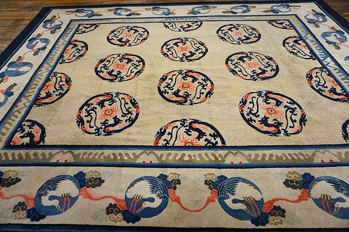 Early 20th Century N. Chinese Baotou Carpet 10'x 12' 3