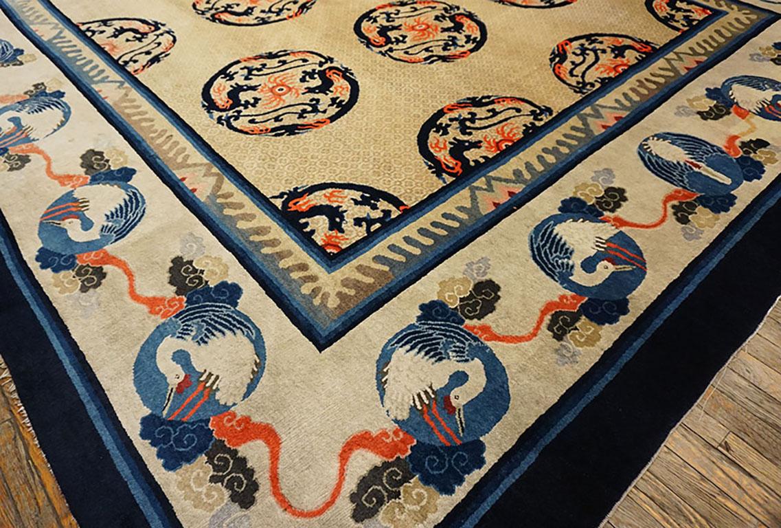 Early 20th Century N. Chinese Baotou Carpet 10'x 12' 3