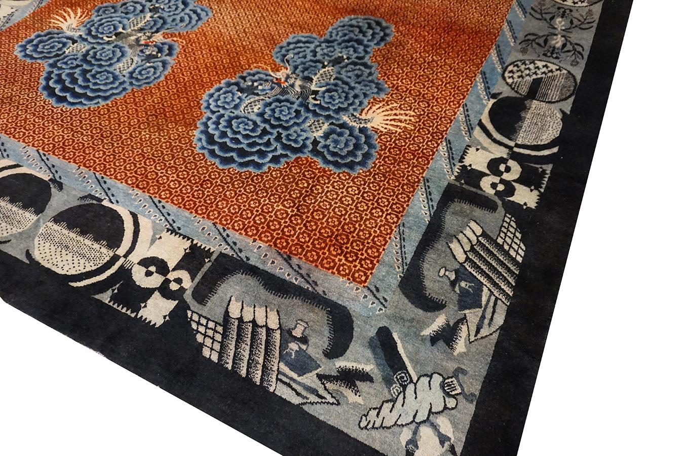Early 20th Century N. Chinese Baotou Carpet For Sale 6