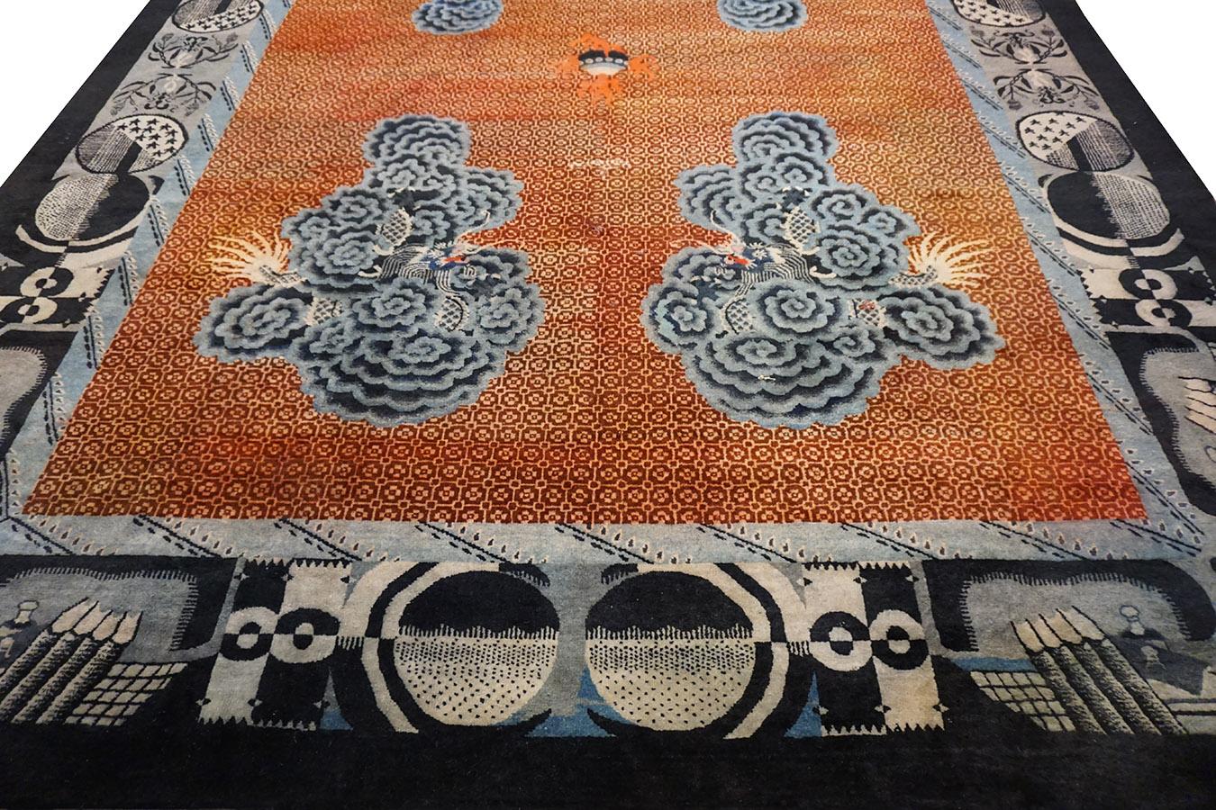 Early 20th Century N. Chinese Baotou Carpet In Good Condition For Sale In New York, NY