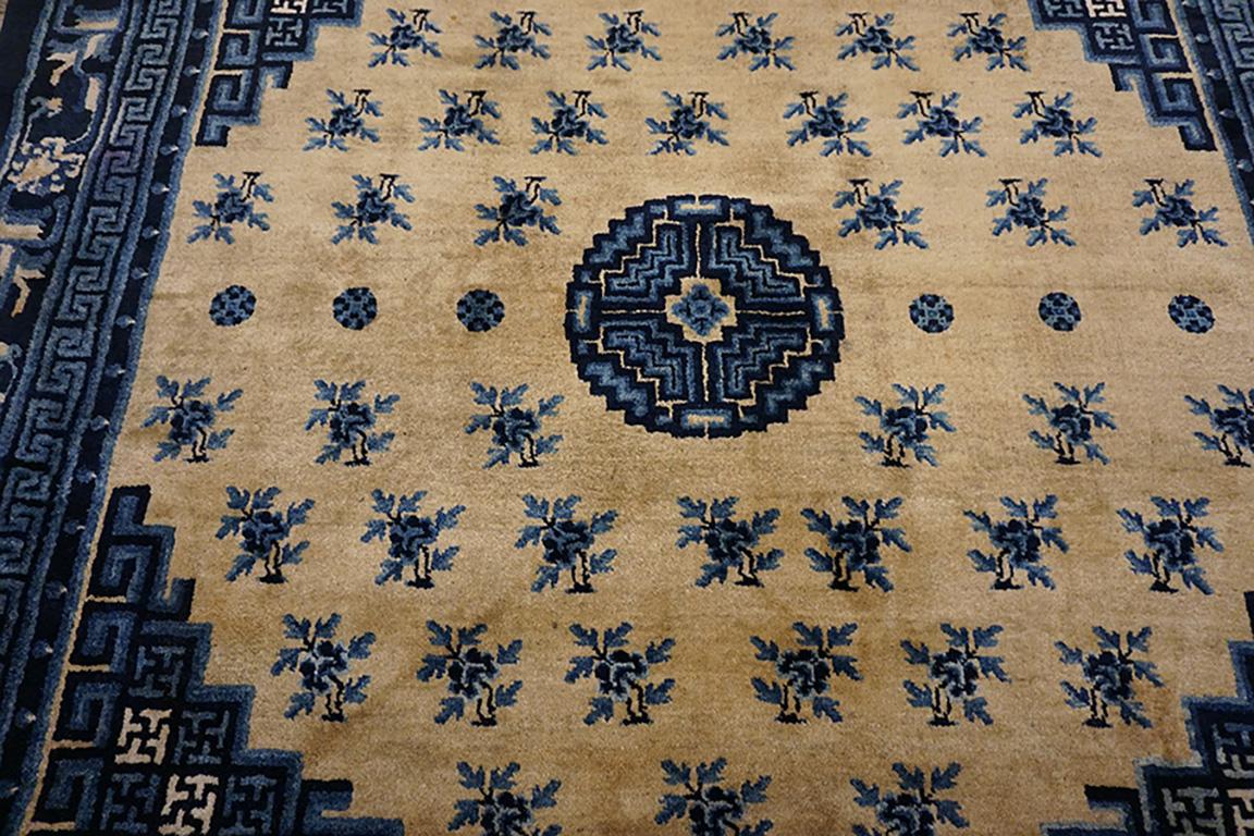 Wool Early 20th Century N. Chinese Baotou Carpet For Sale