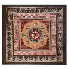 Tappeto mongolo cinese dell'inizio del XX secolo ( 11'10" x 12'2" - 360 x 370 )