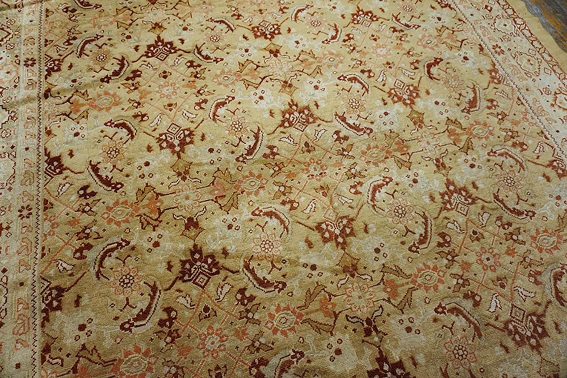 Alfombra Agra de principios del siglo XX de la India Septentrional  ( 7' x 10'2