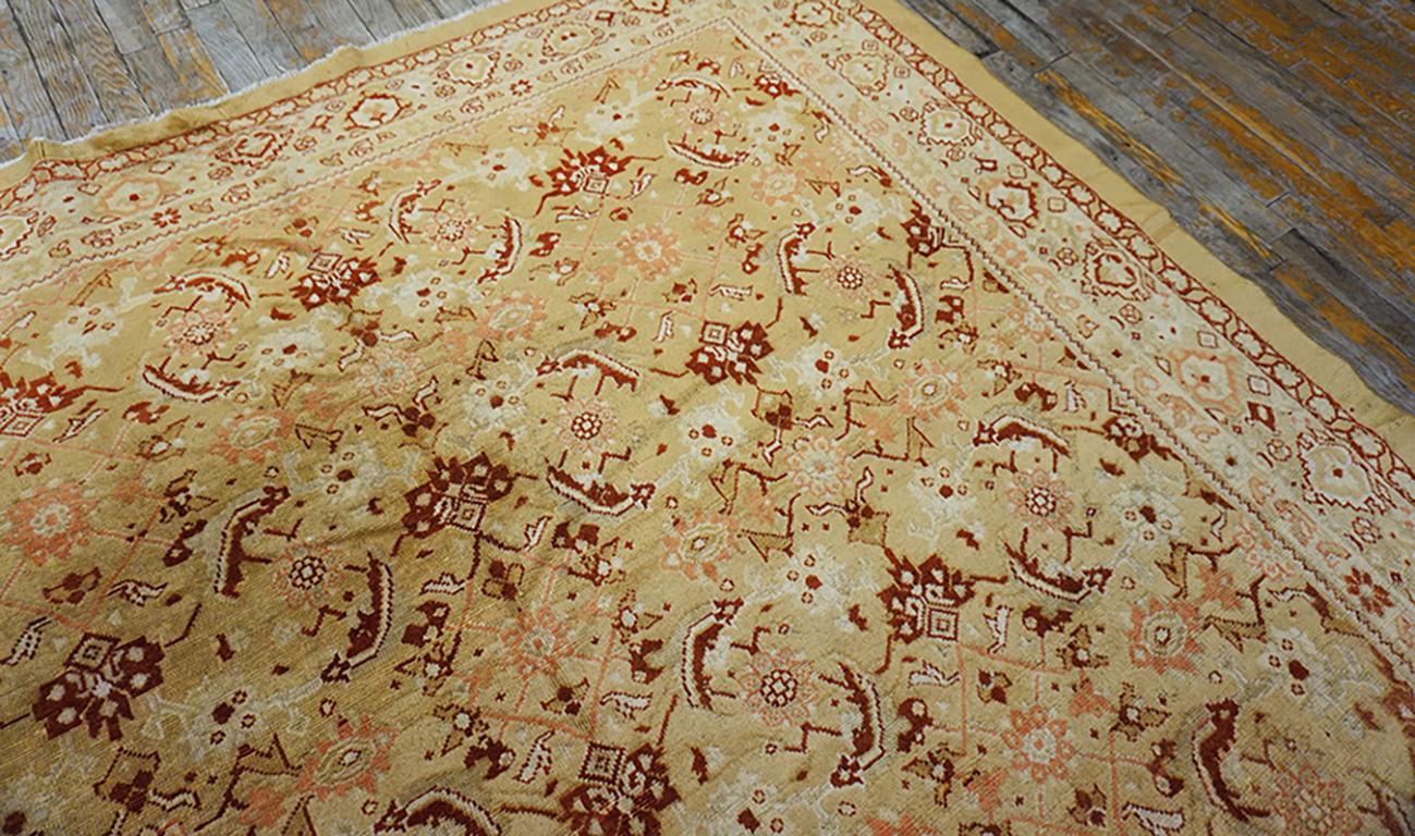 Alfombra Agra de principios del siglo XX de la India Septentrional  ( 7' x 10'2