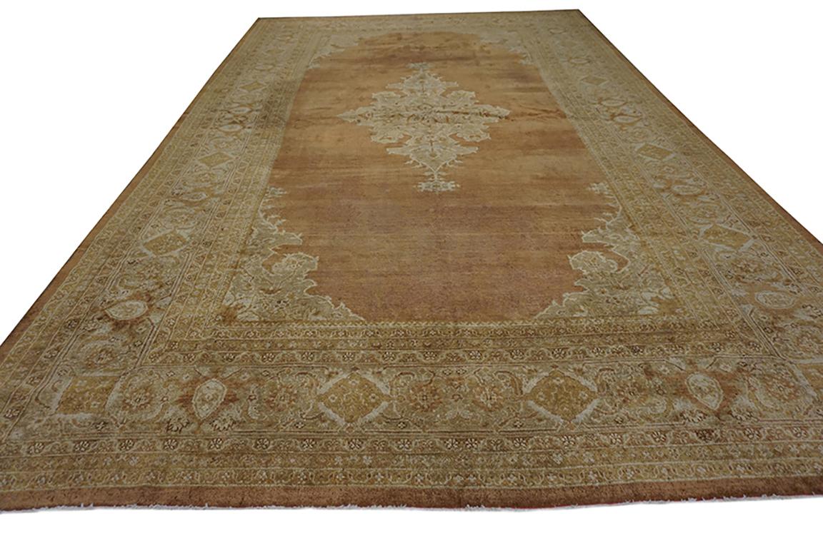 Alfombra Agra de principios del siglo XX de la India Septentrional 9' x  14' 10