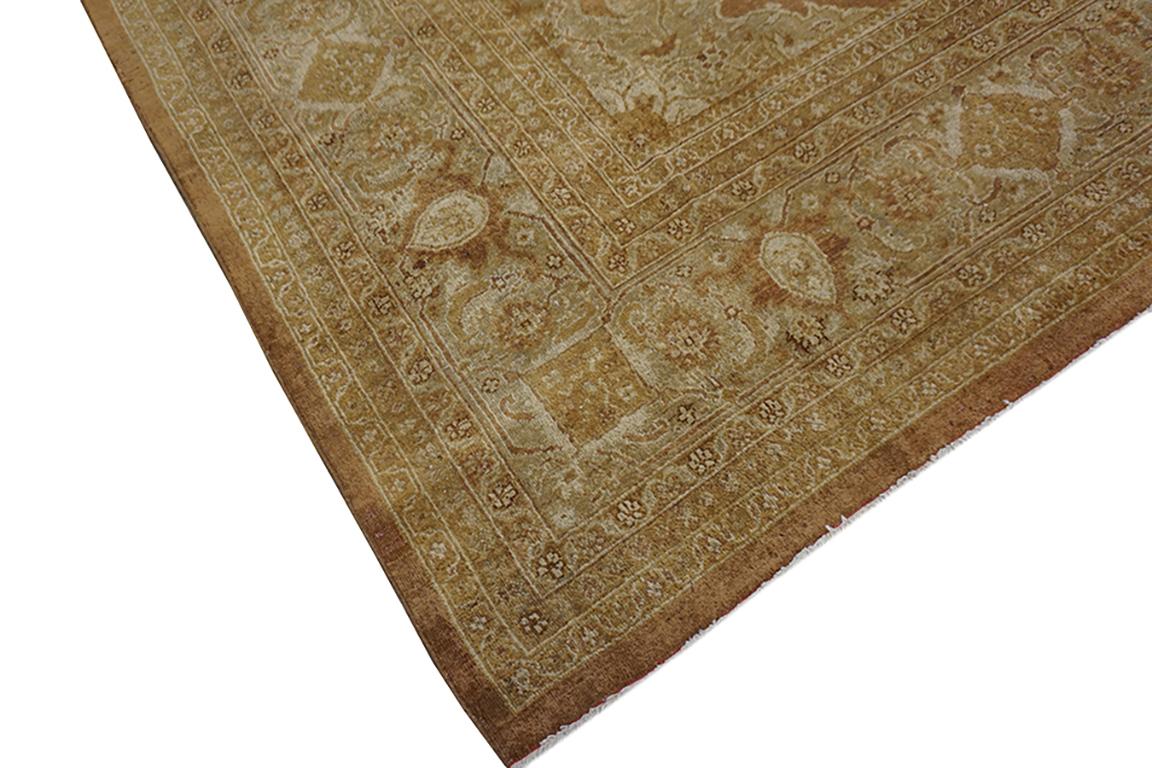 Alfombra Agra de principios del siglo XX de la India Septentrional 9' x  14' 10