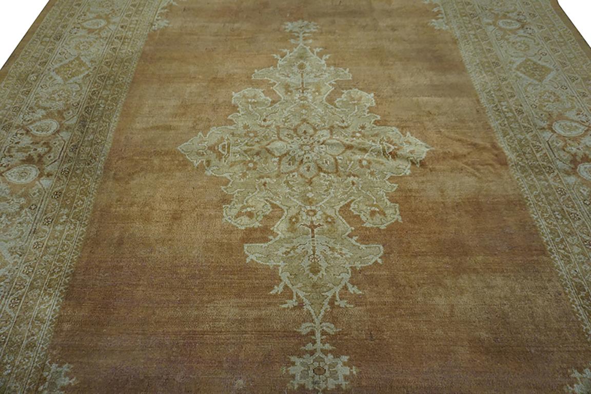 Alfombra Agra de principios del siglo XX de la India Septentrional 9' x  14' 10