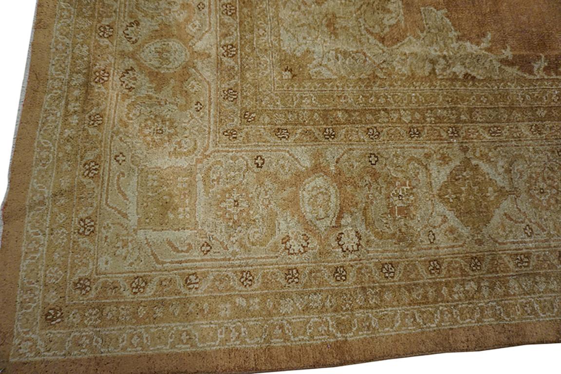 Alfombra Agra de principios del siglo XX de la India Septentrional 9' x  14' 10